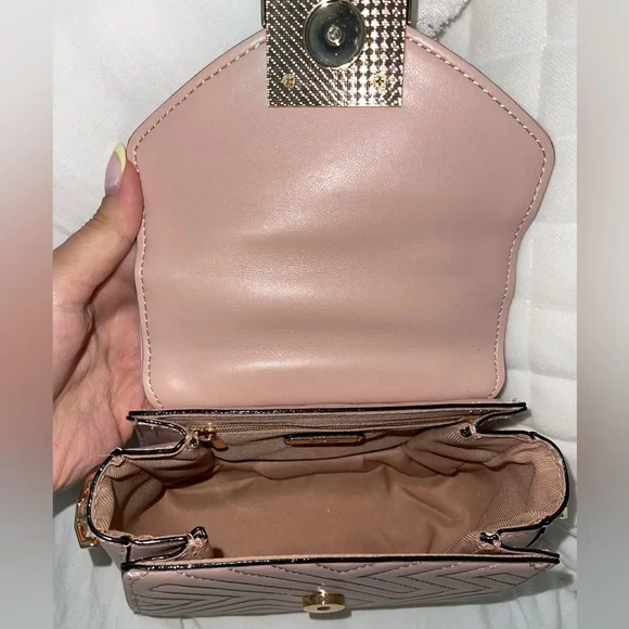 Pink Handbag with gold features | prom graduation - Picture 3 of 3